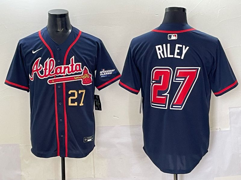 Men Atlanta Braves #27 Riley Drak Blue Nike 2025 MLB Jersey style 05->atlanta braves->MLB Jersey